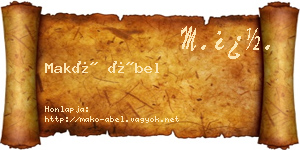 Makó Ábel névjegykártya