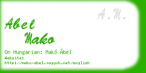 abel mako business card