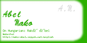 abel mako business card